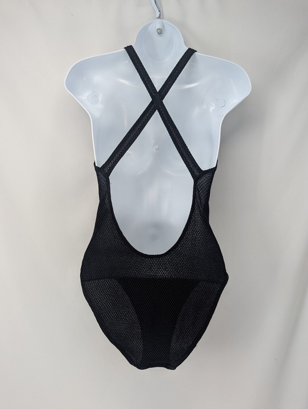 Vintage 90s Cherokee One Piece Mesh Fishnet Swimsuit Cheeky High Waist Size 10 - Picture 3 of 12